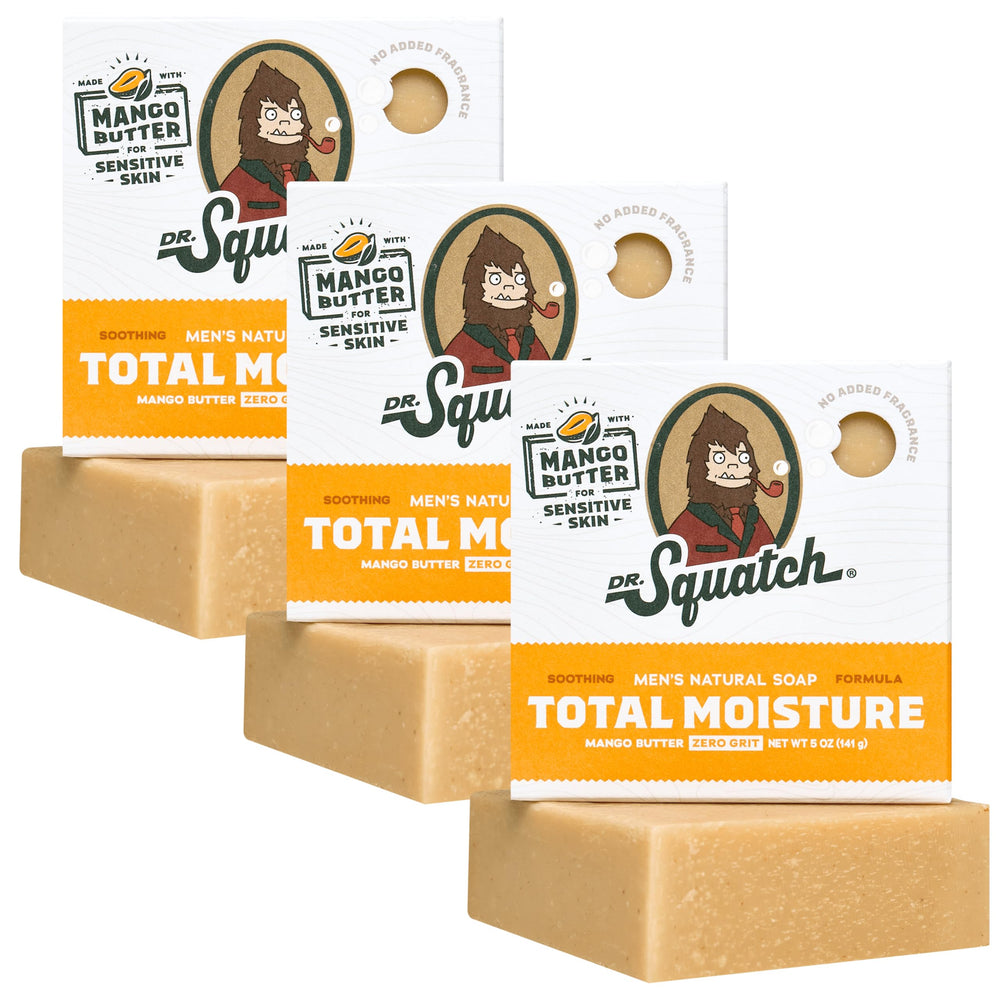 Dr. Squatch Total Moisture, barra para cara y cuerpo limpia suavemente y hidrata