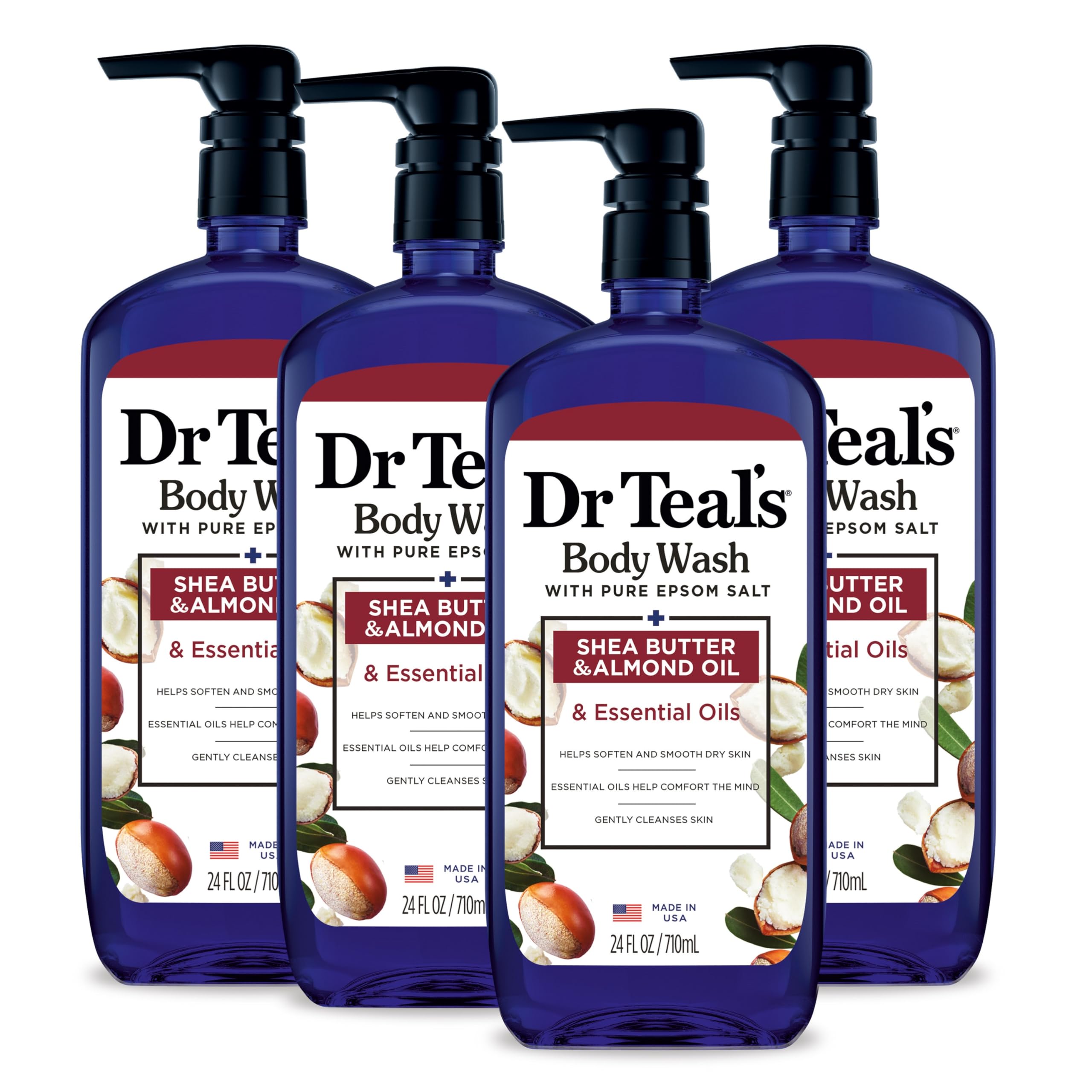 Dr Teal's Gel de Ducha con Sal Epsom: enfoque gel-ducha-sal-epsom, relaja músculos de forma suave.