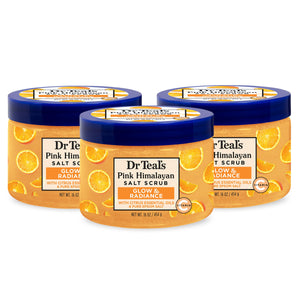 Dr Teal's Glow & Radiance Scrub en frasco: exfoliación suave para piel radiante