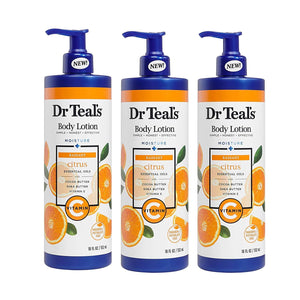 Dr Teal's loción corporal vitamina C y cítricos para piel radiante y relajación