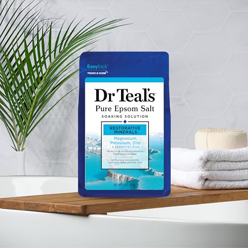 Dr Teal's Minerales Restauradores con aroma relajante para la mente durante el baño.