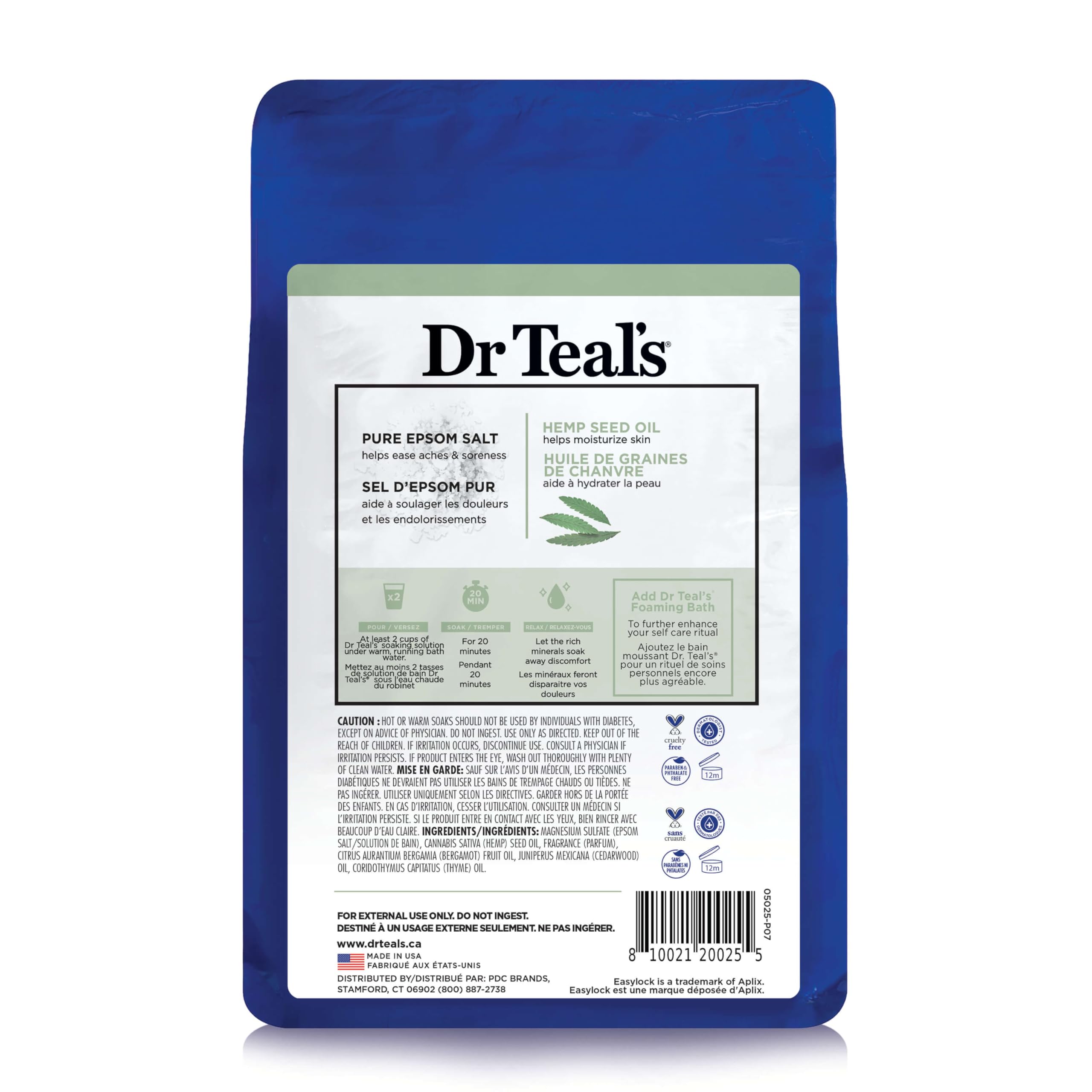 Aroma Cannabis de Dr Teal's para calmar la mente durante el baño