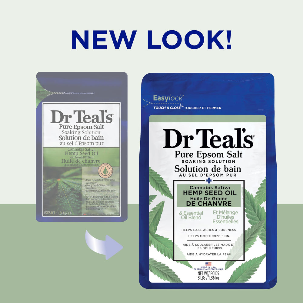 Envase de 3 lb de Dr Teal's listo para uso doméstico