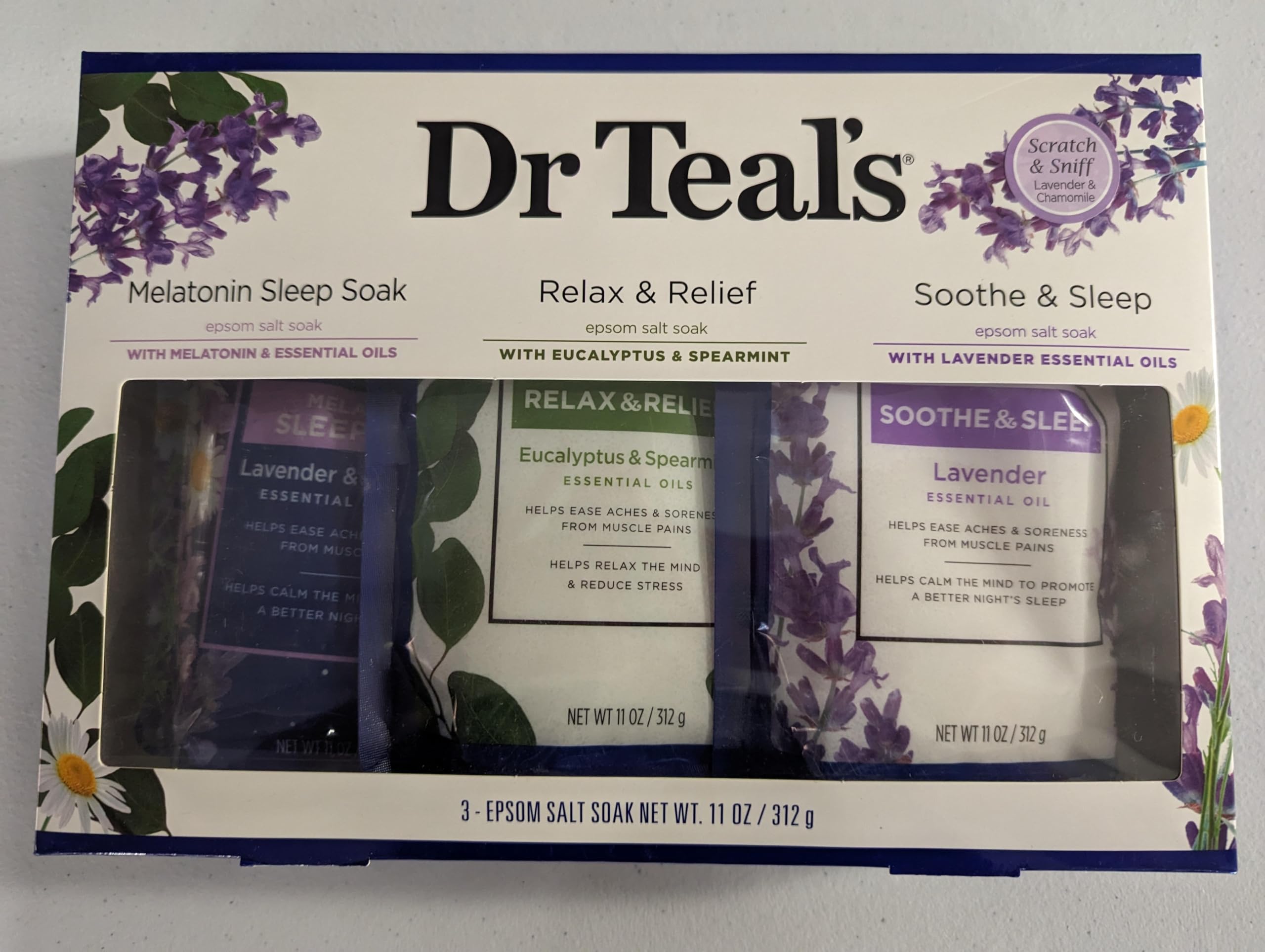 Dr Teal's regalo de sales de Epsom con eucalipto para aliviar tensiones musculares en casa