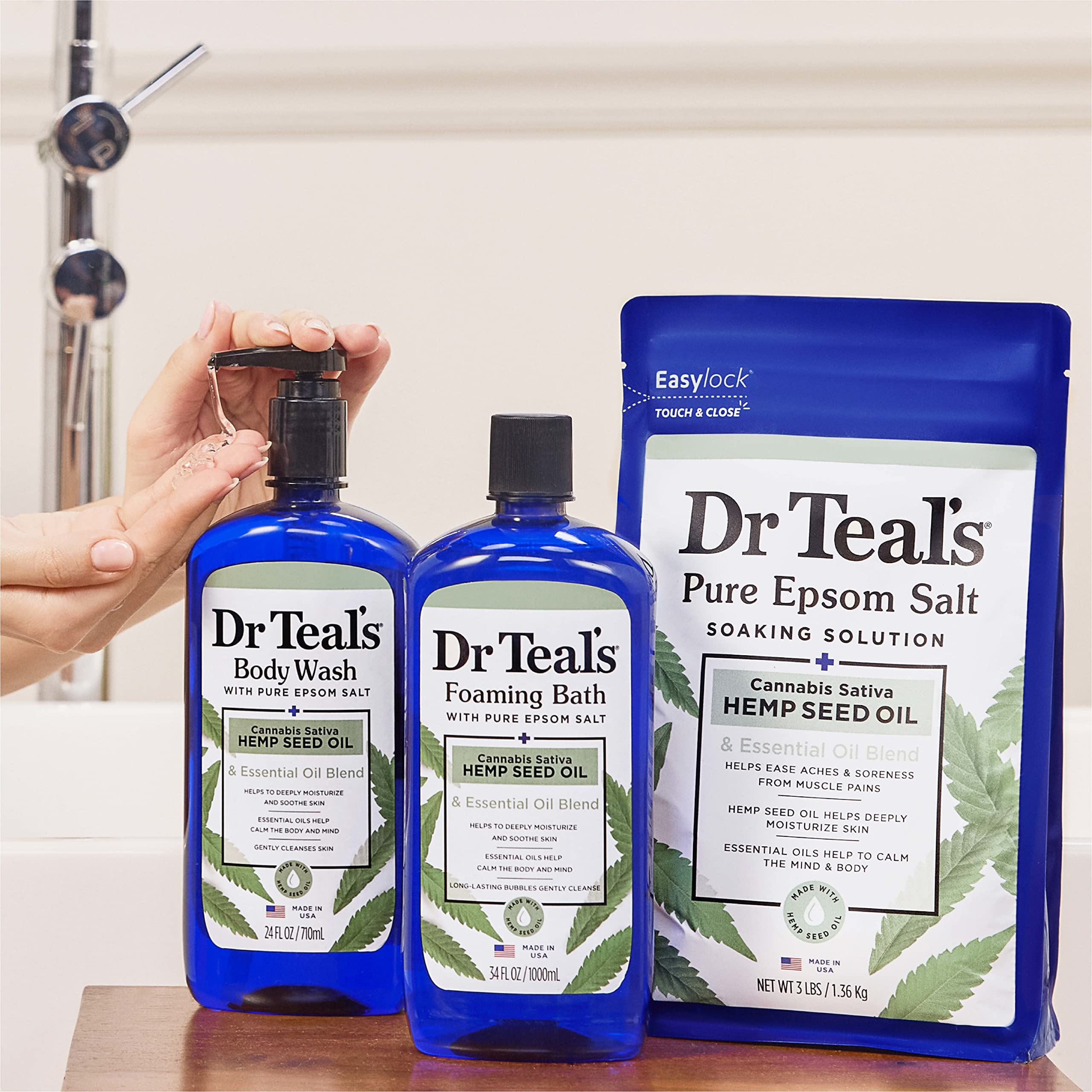 Dr Teal's Ritual de autocuidado con cáñamo y aroma.