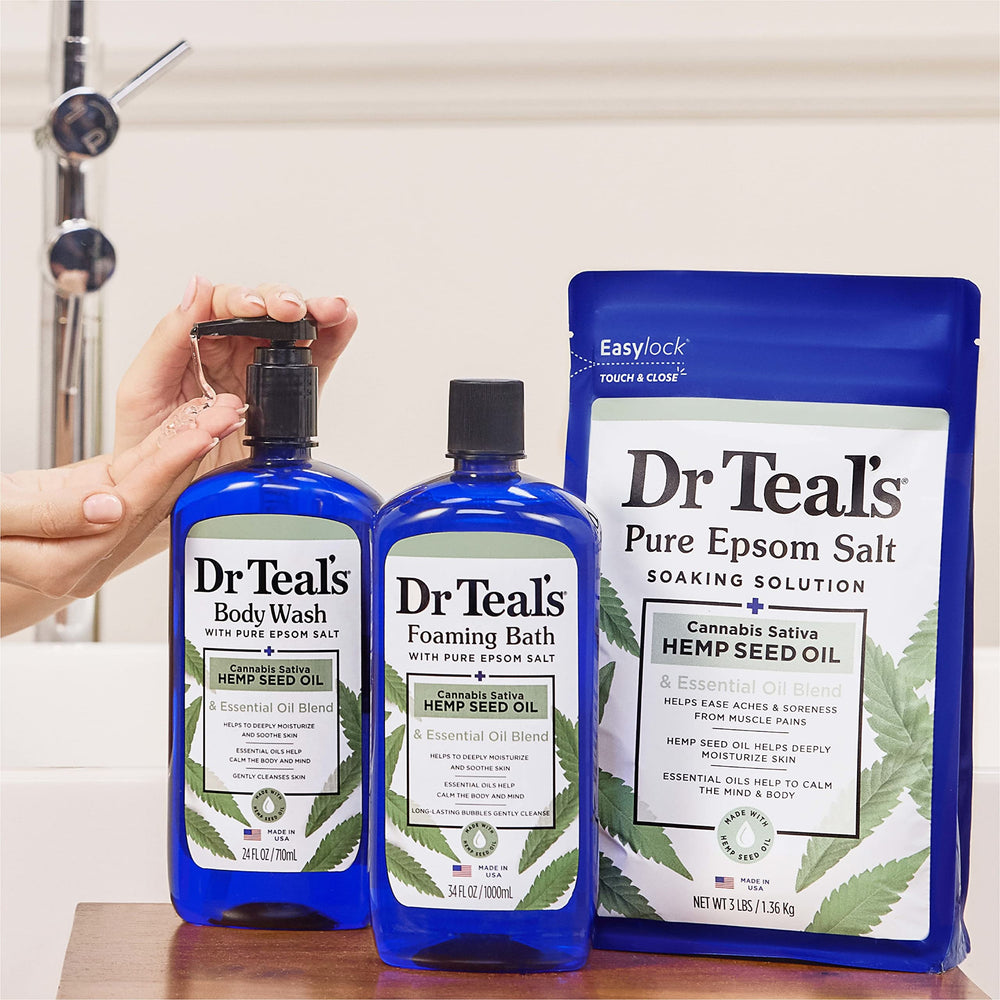 Dr Teal's Ritual de autocuidado con cáñamo y aroma.