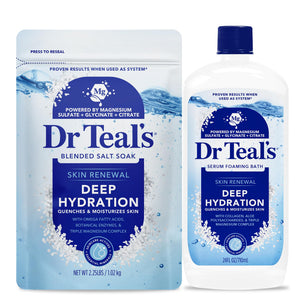 Dr Teal's Sal de baño renovacion de piel, hidratacion suave y aroma calmante.