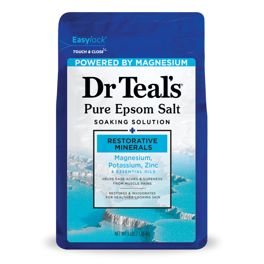 Dr Teal's Sal de Epsom Pura en bote para una experiencia relajante en casa.