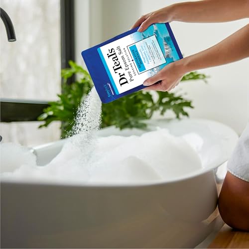 Dr Teal's Sal de Epsom Pura lista para baño en tina relajante.