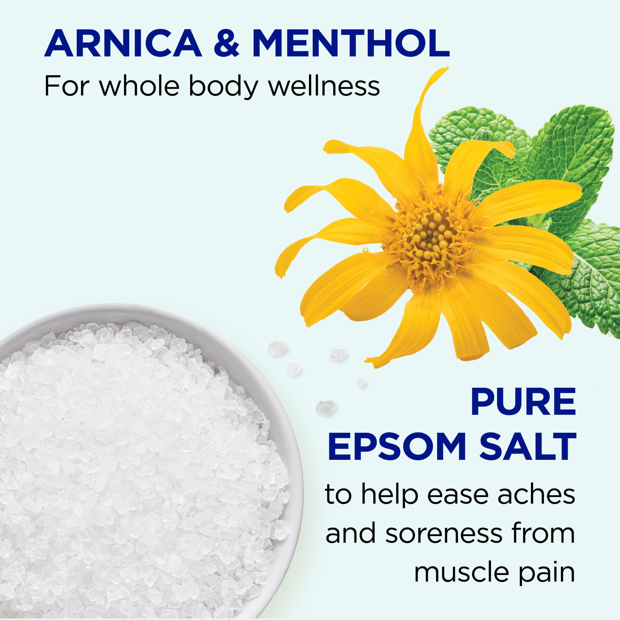 Dr Teal's Arnica Mentol en baño para sensación de bienestar general.