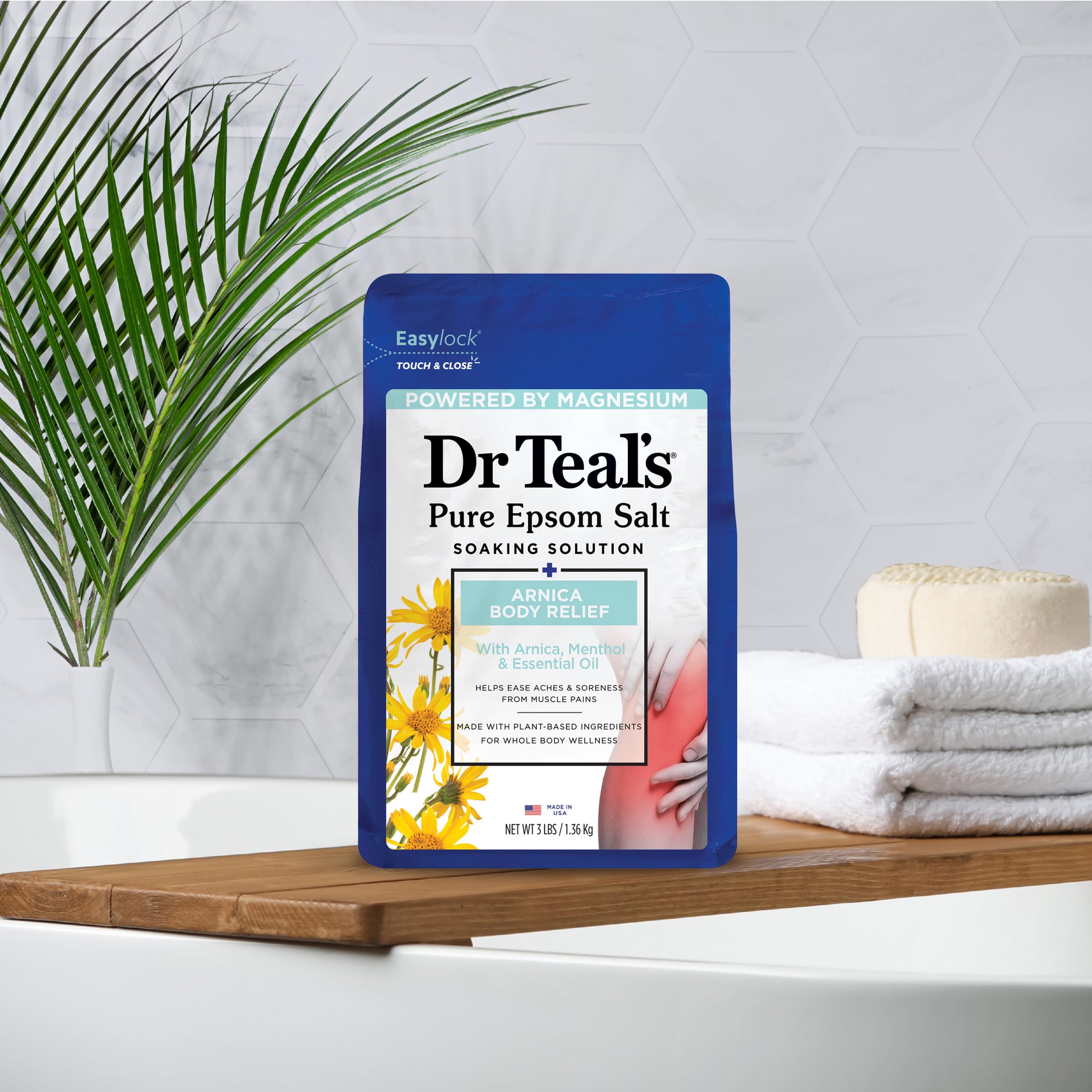 Dr Teal's Arnica Mentol ofrece experiencia de tranquilidad y alivio sensorial.