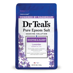 Dr Teal's Sal Epsom Lavanda, baño relajante para músculos cansados