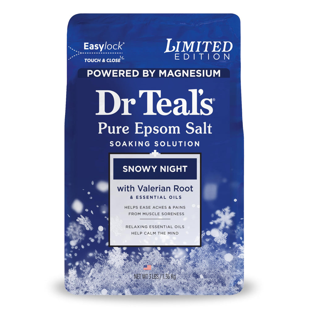Dr Teal's sal Epsom con magnesio para relajación en el baño.