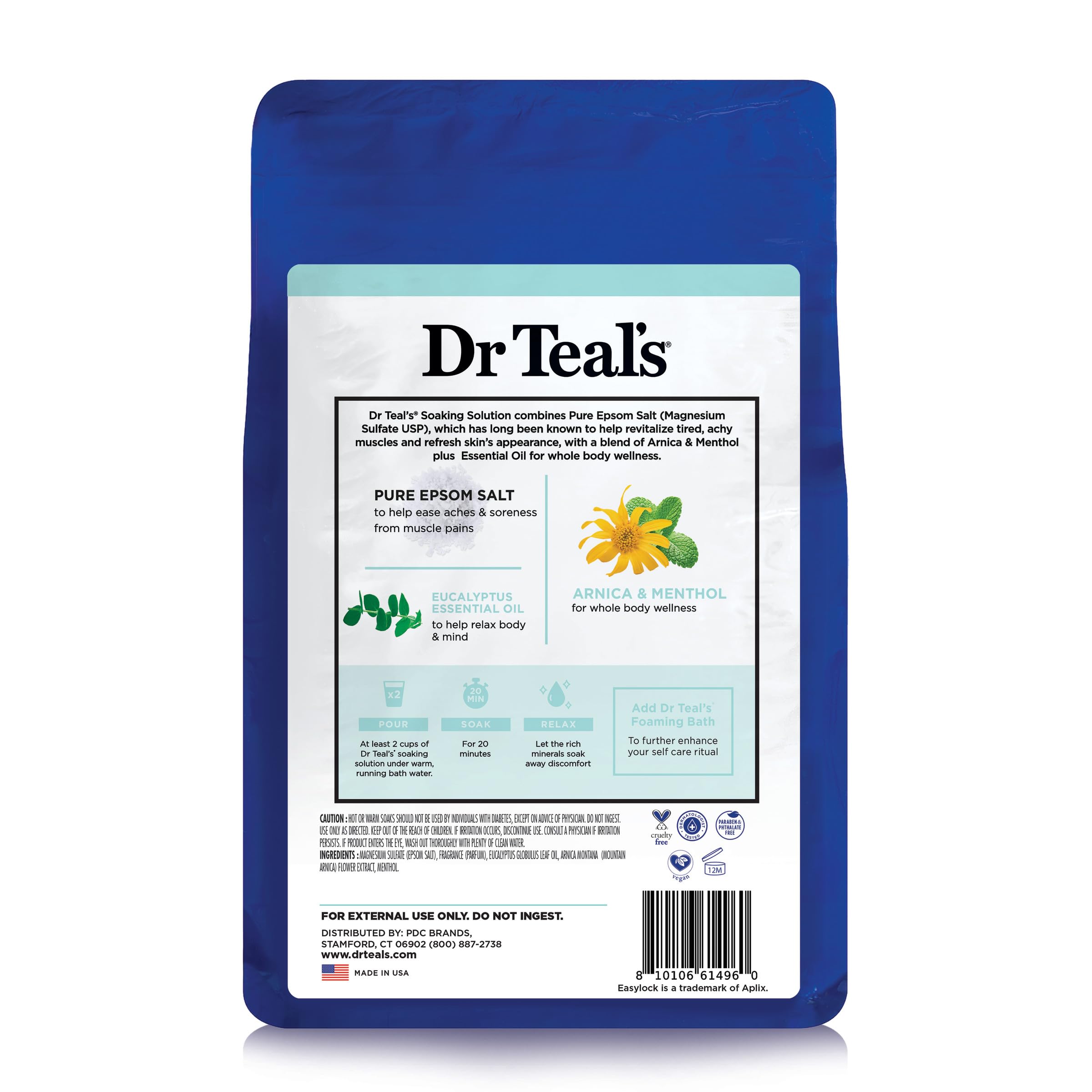 Dr Teal's Relajación con aceites esenciales en cada remojo.