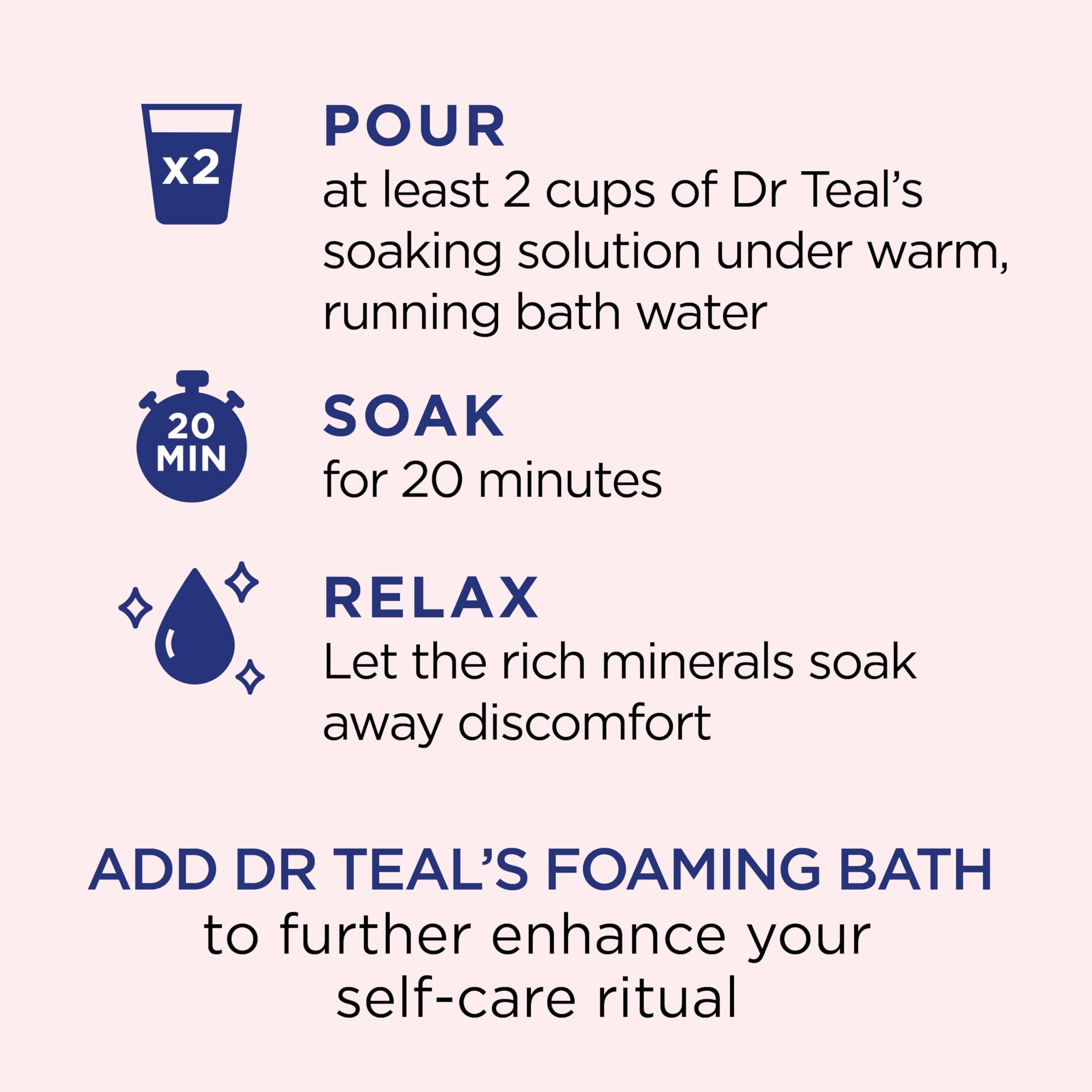 Dr Teal's Textura Salina - sensación mineral al disolverse en agua.