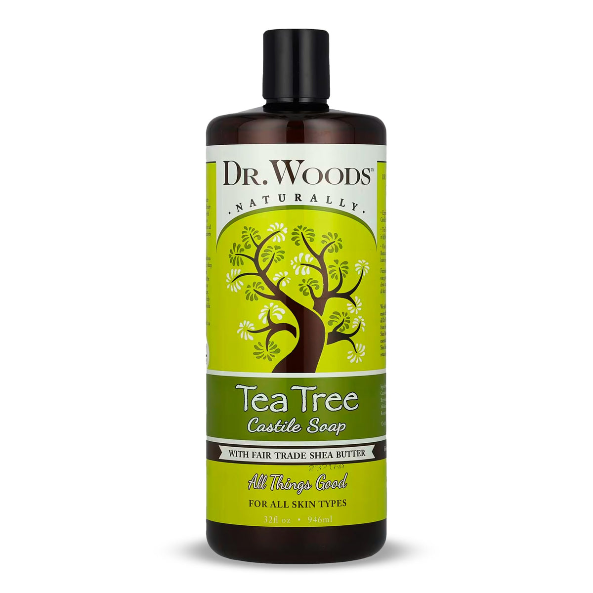 Dr. Woods Jabon Castile Tea Tree: vertido suave para limpieza natural
