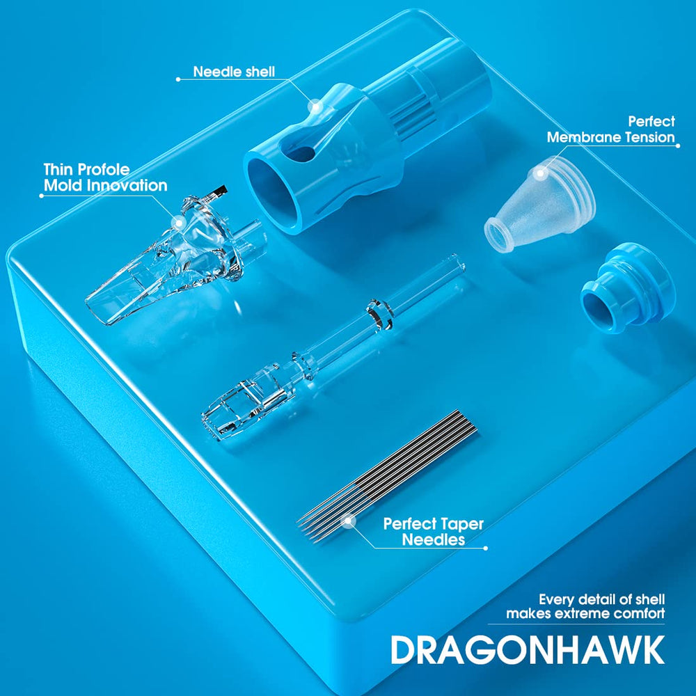Dragonhawk cartuchos agujas 9RM: relleno y sombreado con mayor cobertura.