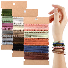 Gomas Draupnir para el cabello Boho, 60 piezas, sin metal para uso diario.