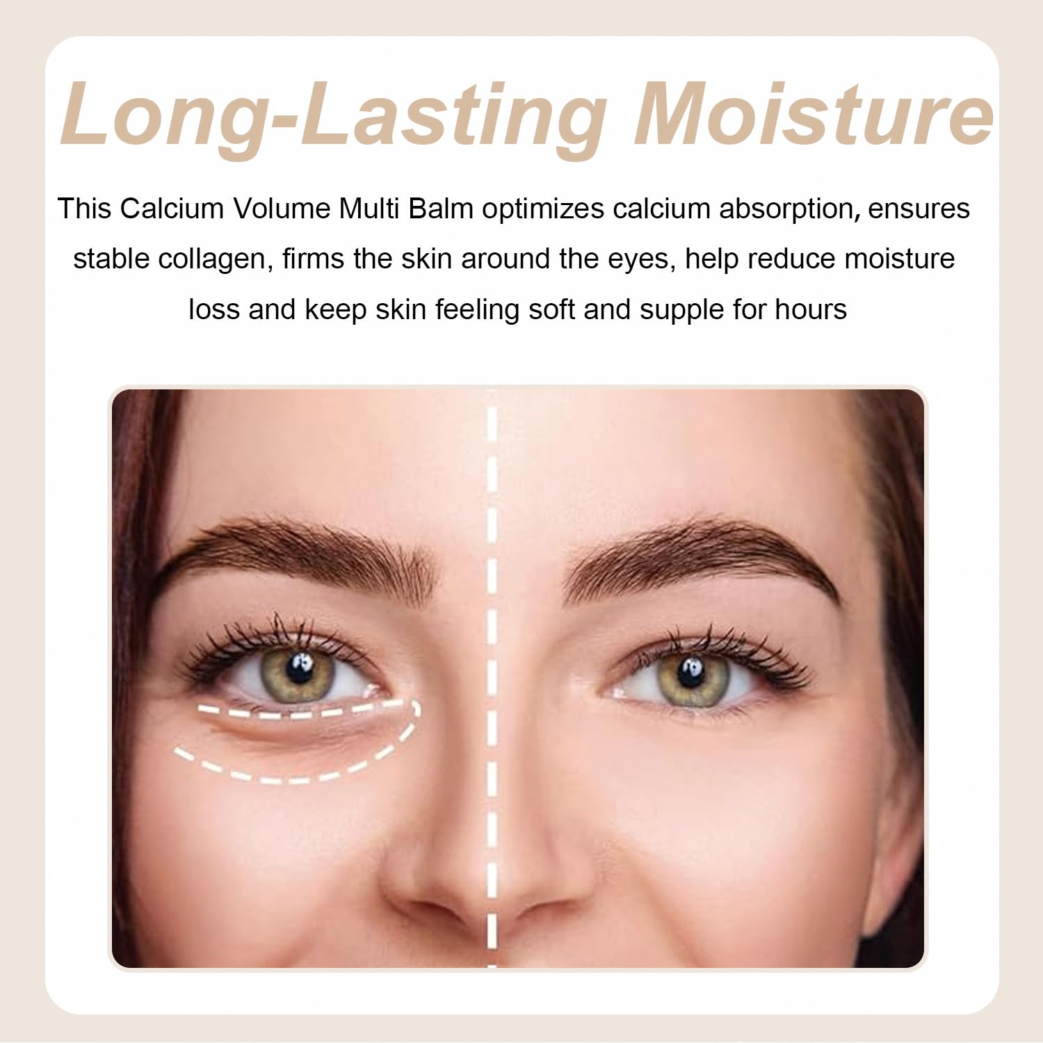 DreamCatching Calcium Multi Balm Stick, aplicación en labios para hidratación específica.