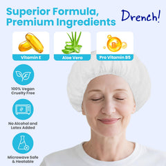Drench! gorras de champú: uso frío directo para conveniencia.