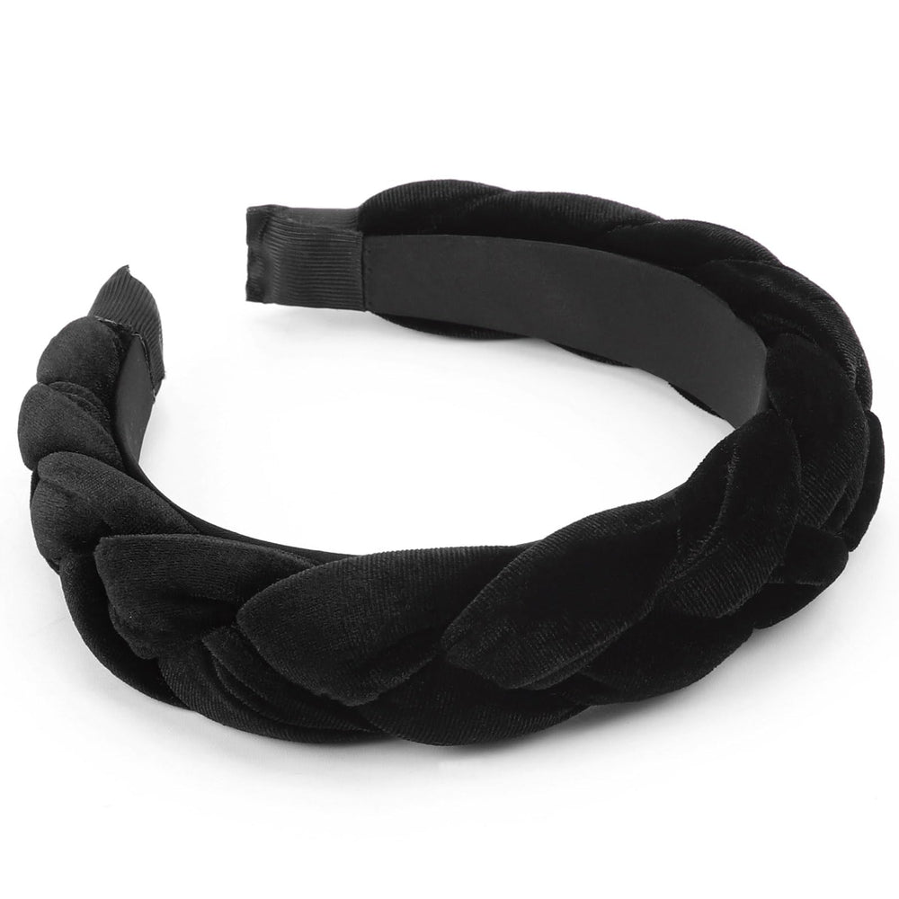 Diadema trenzada de DRESHOW en terciopelo para un peinado cómodo y estable.