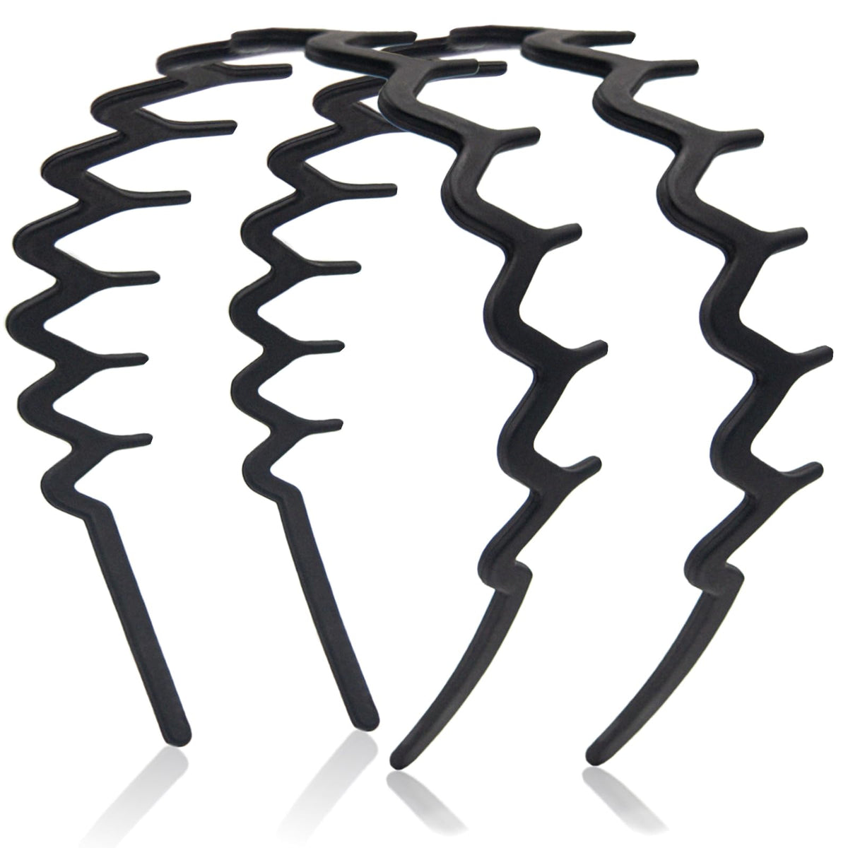Diadema Dresyu ondulada con dientes, vista cercana, fija el cabello de forma cómoda durante el peinado