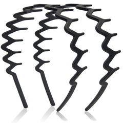 Diadema Dresyu ondulada con dientes, vista cercana, fija el cabello de forma cómoda durante el peinado