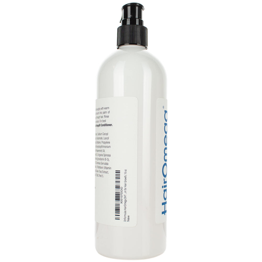 DrFormulas HairOmega shampoo aplicación en ducha para cabello limpio y suave.