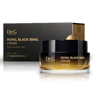 Dr.G Crema de Caracol Negro Royal: empaque elegante para cuidado diario.