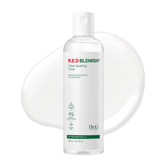 Dr.G Tonico R.E.D. Blemish Clear en botella para piel suave y calmada.