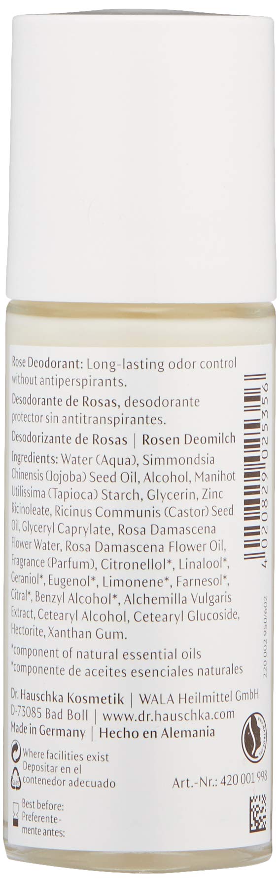 Dr. Hauschka Desodorante Rosa: estante de baño con presentación elegante