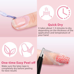 DRMODE latex para stamping y esponjado en arte de uñas, múltiples usos.