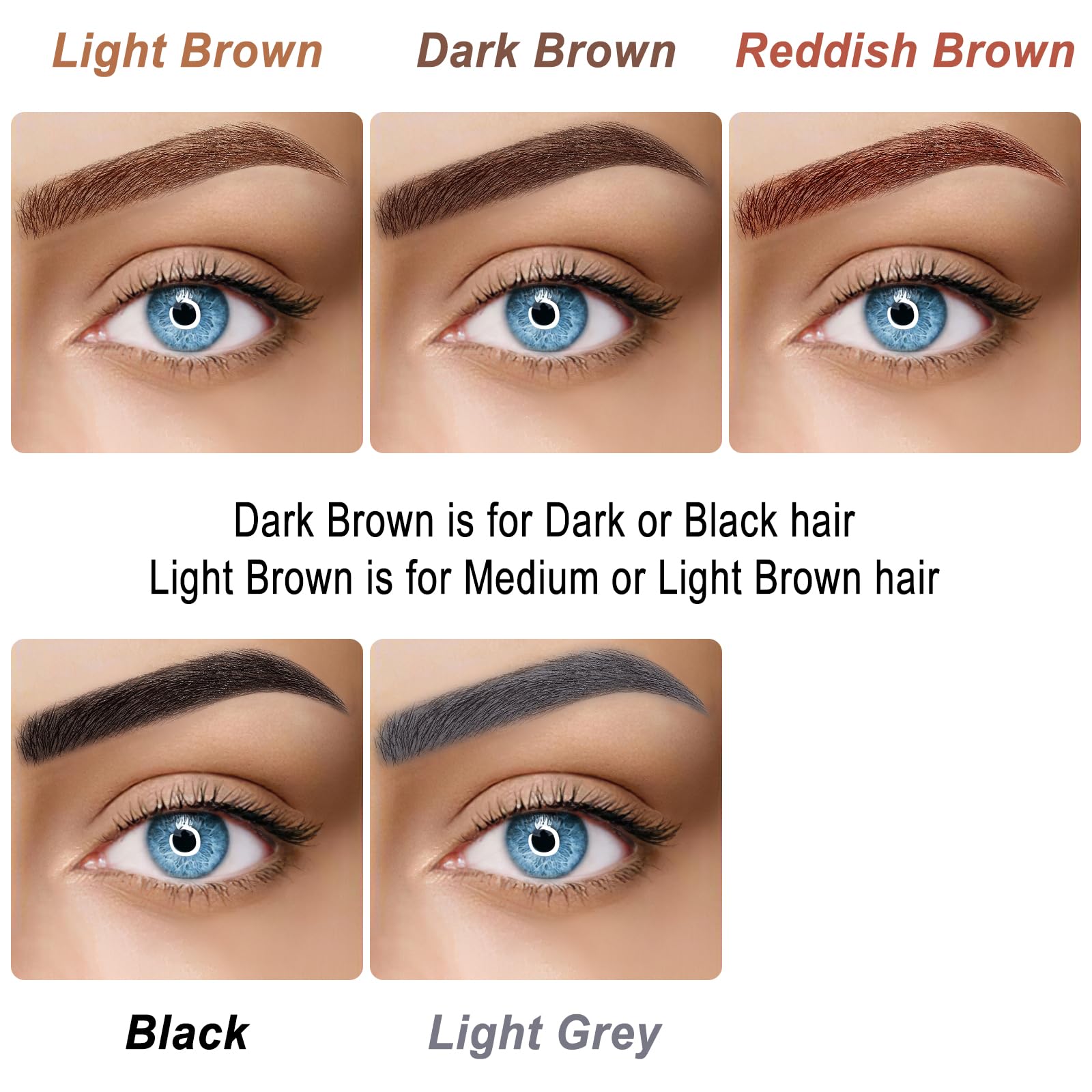 DRMODE delineador de cejas gris fácil de usar para principiantes.