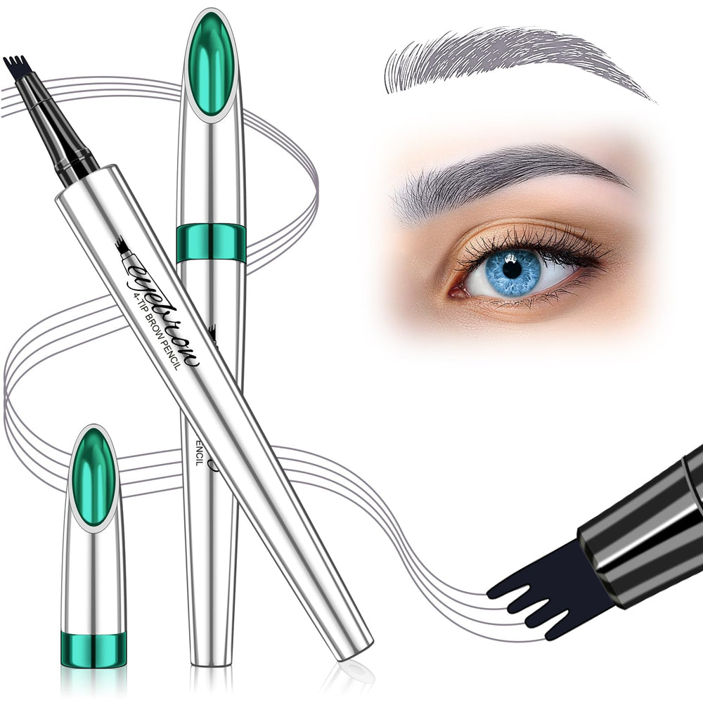 DRMODE lápiz para cejas gris con cuatro puntas para trazos finos y naturales.