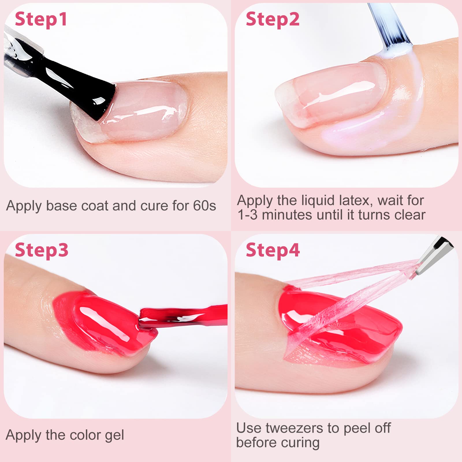 DRMODE latex: secado en 1-3 minutos para proyectos rápidos de uñas.