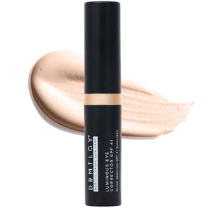 DRMTLGY corrector de ojos SPF41 en bote, práctico para uso diario.