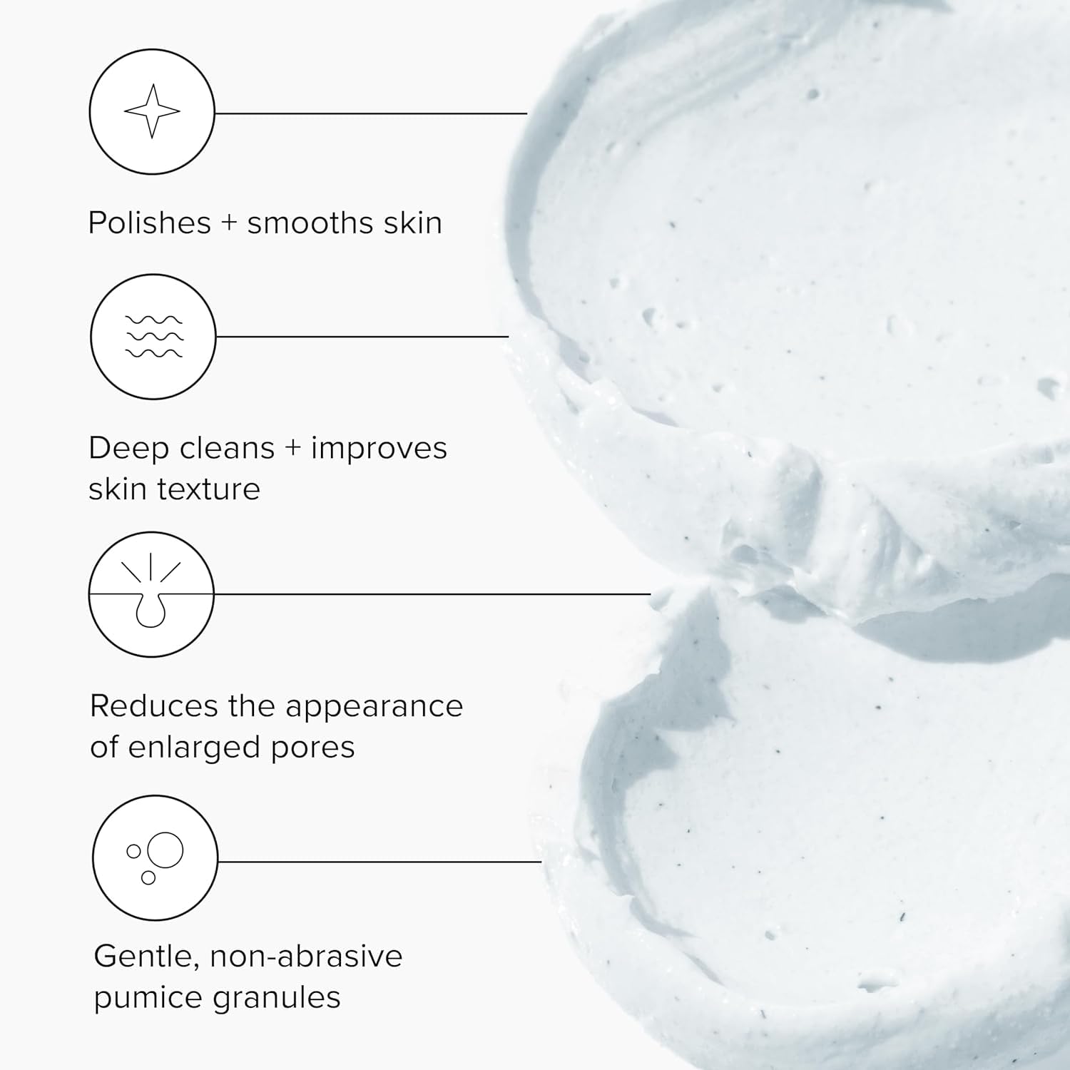 DRMTLGY Microdermabrasion Scrub: granulos de piedra pómez visibles para suavizar textura