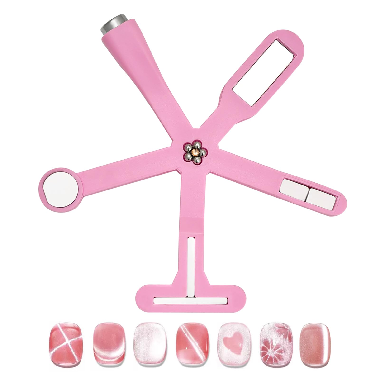 Dr.nail imán 6 en 1 para uñas con cabezales magnéticos, perfecto para efectos ojo de gato 3D