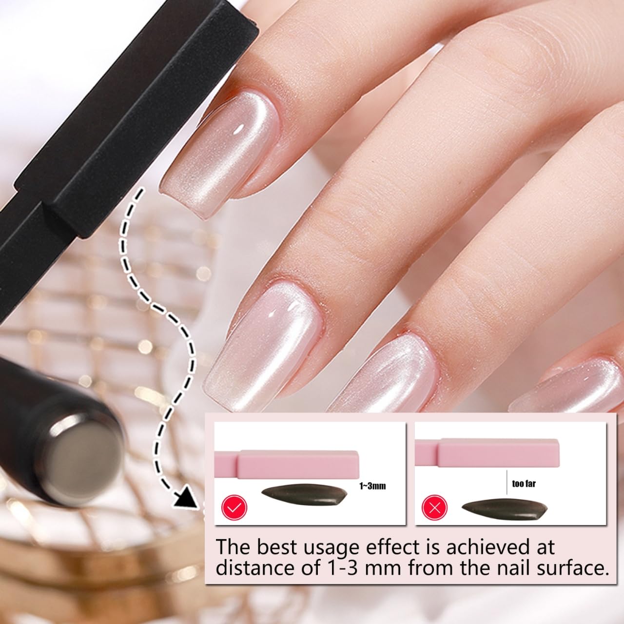Dr.nail imán 6 en 1 para uñas, corazones para detalles elegantes
