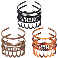 Drnytunk bandas de pelo con dientes, ajuste seguro para uso diario.