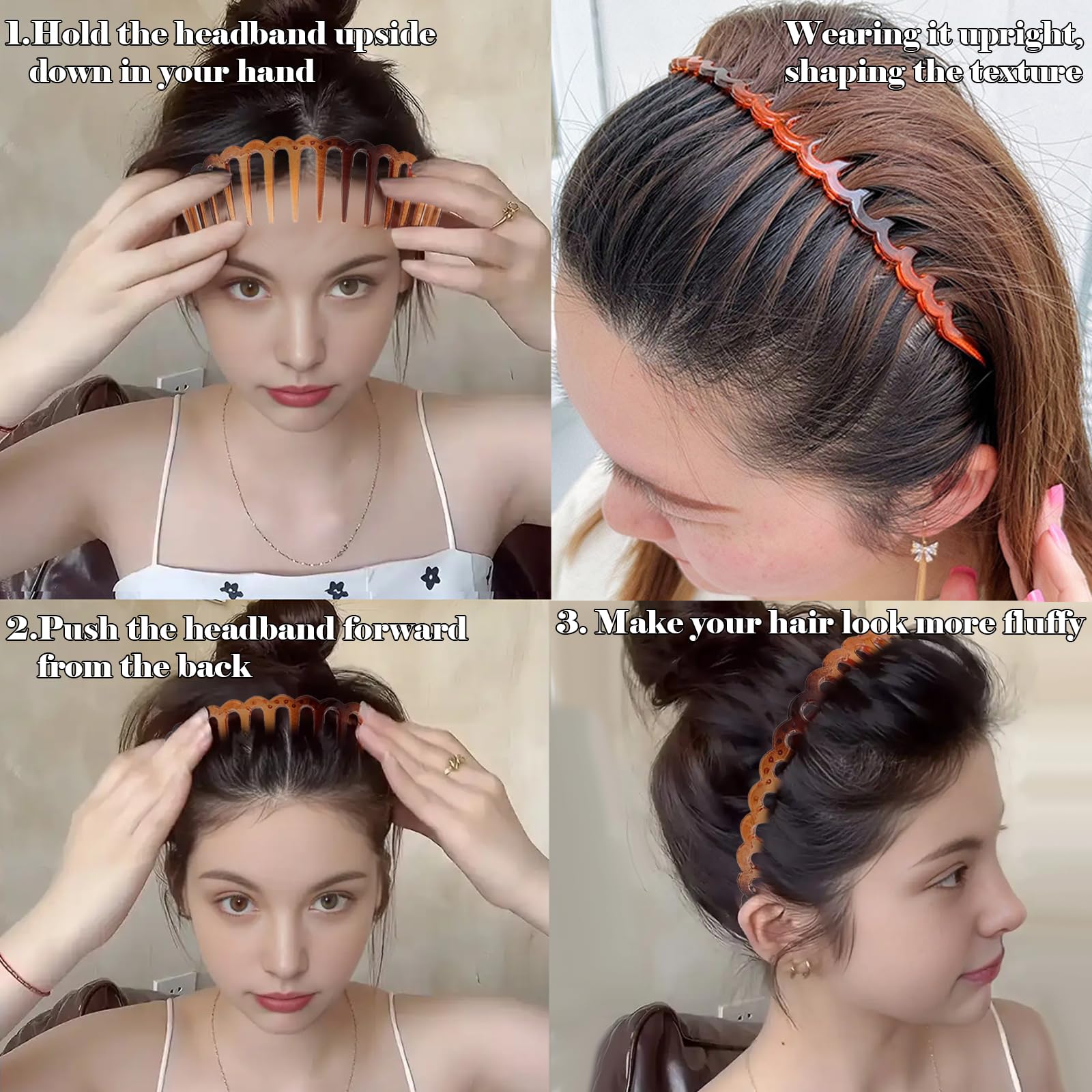 Drnytunk bandas de pelo con dientes, ligero y durable para viajar.