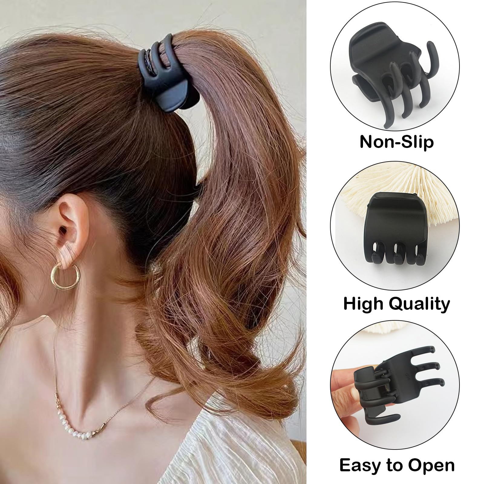 Drnytunk pinzas pequeñas agarre fuerte, mantiene cabello grueso estable