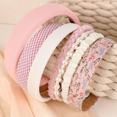 Diadema Drnytunk acolchada con perlas, cómodo para uso prolongado en ocasiones.