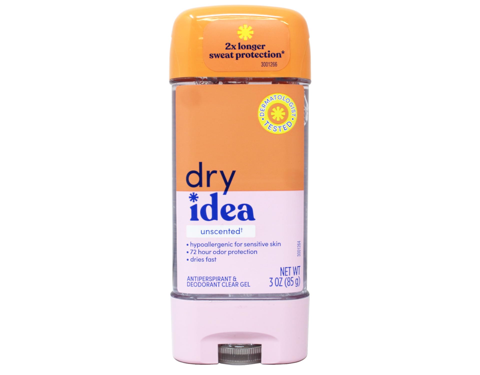 Dry Idea Desodorante sin fragancia, punto de aplicación suave para una sensación cómoda