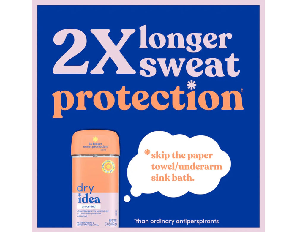 Dry Idea Desodorante sin fragancia, textura cremosa para aplicación suave