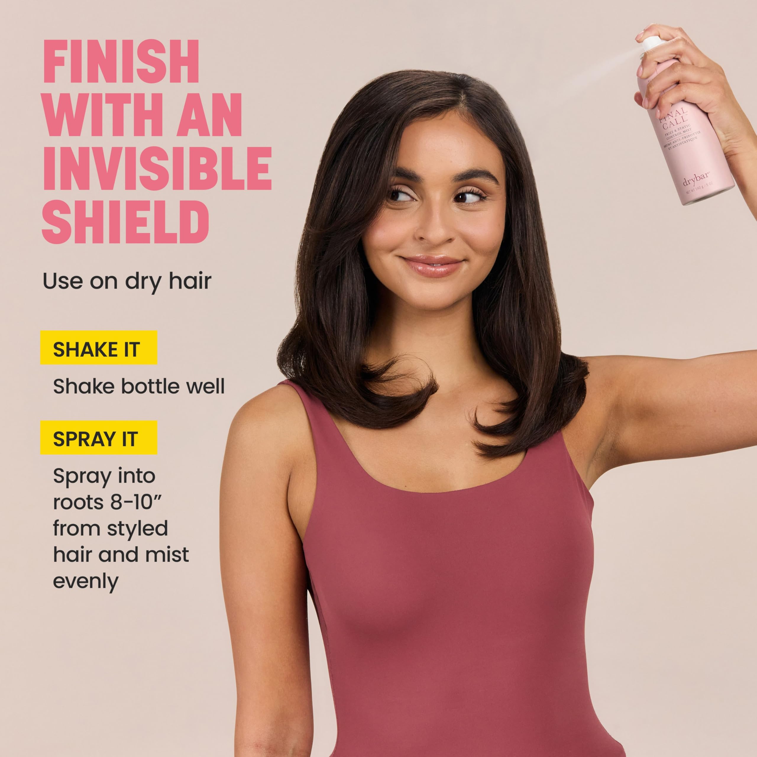 Drybar acabado liso y brillante sin peso gracias a fórmula ligera