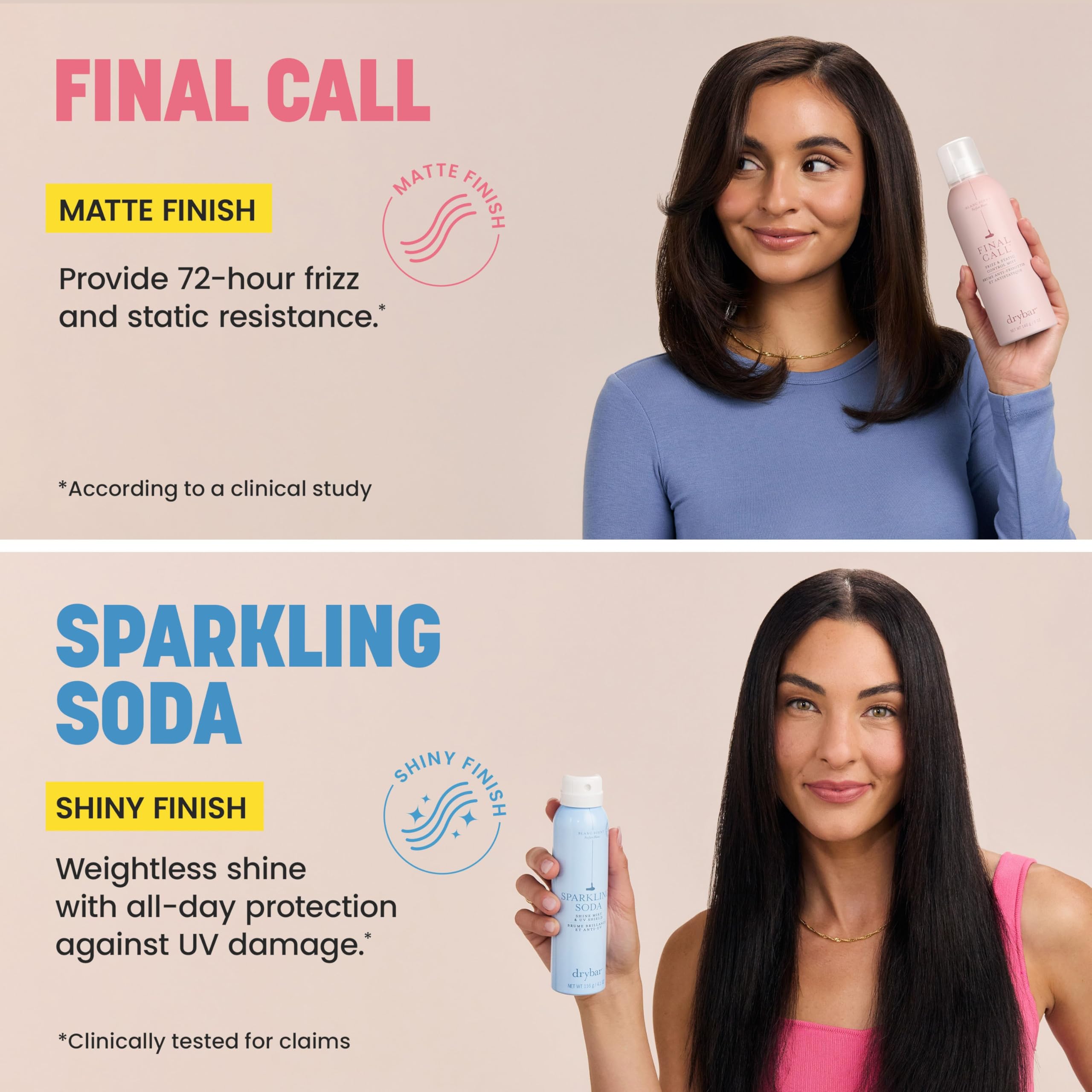 Drybar usa como paso final para un acabado brillante sin peso