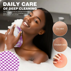 DTFRLD esponja net africana morada textura exfoliante suave