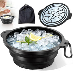 Dtuoen cuenco facial hielo plegable para enfriamiento rápido en casa