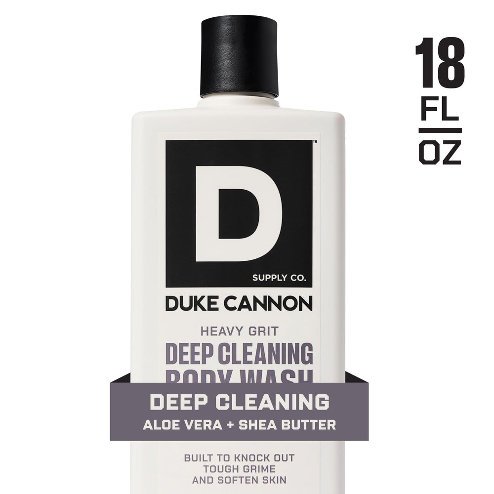 Duke Cannon Heavy Grit fórmula industrial, limpieza intensa sin resecar la piel.